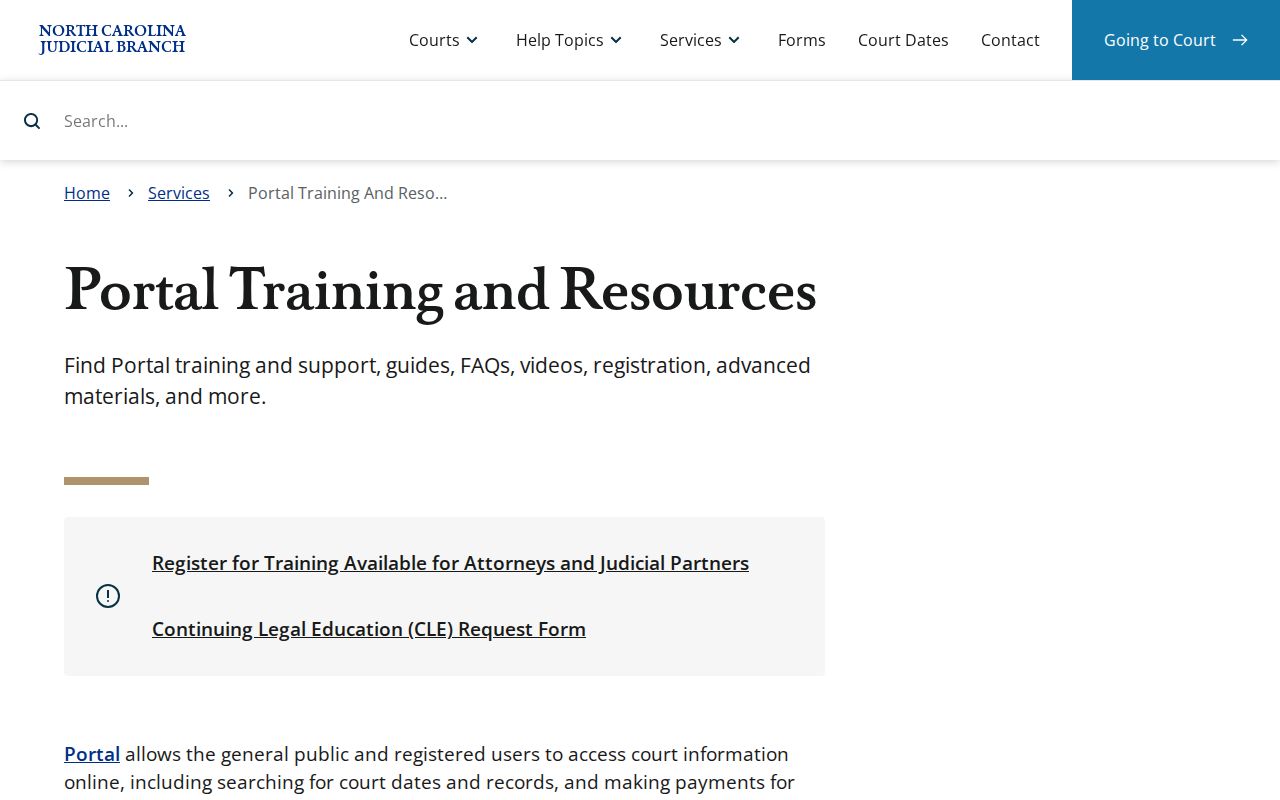 Guilford County resident lookup eCourts training resources